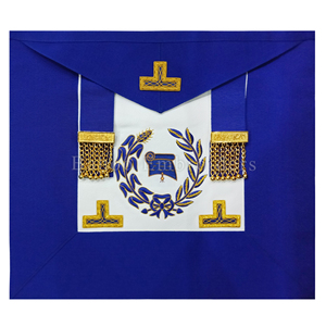 MASONIC REGALIA CRAFT GRAND DESVESTIDO DELANTAL PARA SECRETARIA-LOGOTIPO BORDADO A MANO DELANTAL DE CALIDAD FINA - Product Image 5