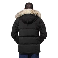 Vestes matelassées en toile à capuche grande taille avec fermeture éclair sur le devant, streetwear d'hiver pour hommes, haute qualité