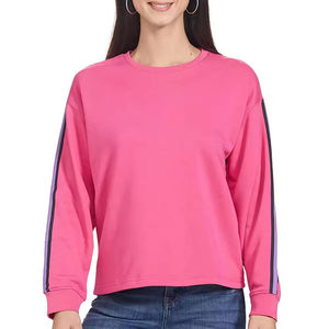 เสื้อยืดแขนยาวผ้าฝ้าย100% สำหรับผู้หญิงเสื้อยืดสีพื้นเป็นมิตรกับสิ่งแวดล้อมพิมพ์โลโก้ตามสั่ง - Product Image 1