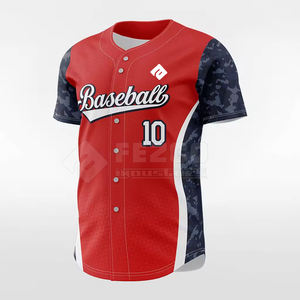 เสื้อเบสบอลพิมพ์ซับลิเมชันยูนิฟอร์มกีฬาพลัสไซส์ผ้าโพลีเอสเตอร์100% ระบายอากาศได้ดี - Product Image 5