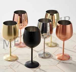 Ensemble de verres à vin de luxe en acier inoxydable or rose pour les fêtes, les restaurants et les occasions formelles d'Inde - Product Image 4