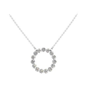 Colgante de círculo grande Joyas de oro de 18 quilates con diamante natural Oro real de 14 quilates Hecho a mano en la India Colgantes y dijes finos para mujeres - Product Image 1