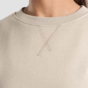 Vital Edge <b>Women's</b> Silk <b>Half</b> <b>Zip</b> Crop <b>Sweatshirt</b> Puff Printing Hood Winter Beige <b>Half</b> Sleeve High Quality Light Weight XS Size - Product Image 5
