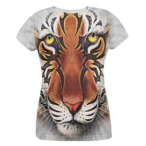 Camiseta con estampado personalizado para mujer de gran tamaño del fabricante, camiseta de sublimación transpirable de secado rápido para mujer, camisetas de talla estadounidense para mujer - Product Image 1