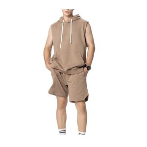 Tendance Ensemble Short à Capuche Personnalisé Couleur Unie Survêtement À La Mode Taille XL Sublimation Imprimé Techniques Style Décontracté Sportswear - Product Image 4