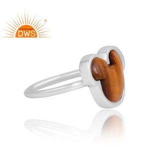 Anillo de piedras preciosas amarillas de ojo de tigre Natural de Plata de Ley 925 más vendido, joyería personalizada para mujer, regalo para ella - Product Image 4