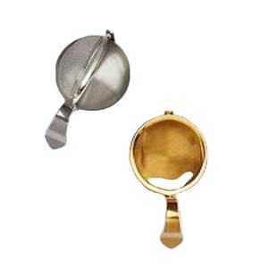 Ensemble de tasse à thé en métal en laiton avec poignée en acier inoxydable Passoire à thé en acier inoxydable pour boissons chaudes Cuisine Usage domestique - Product Image 1