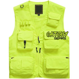 Gilet utilitaire en nylon multifonctionnel décontracté pour l'automne respirant et coupe-vent pour les sports de plein air chasse pêche - Product Image 1
