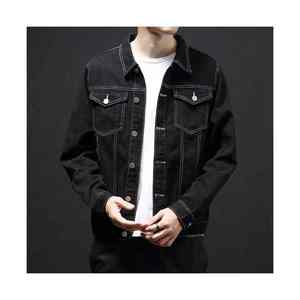 2025 Style mode personnalisé déchiré acide lavage plaine jean manteau streetwear hommes élégant vestes jean à la mode veste en jean pour hommes - Product Image 2