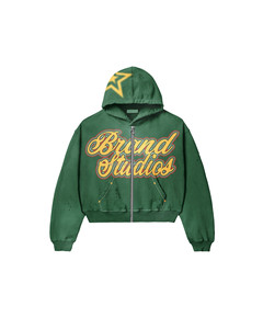 Sudaderas con capucha para mujer, sudaderas con capucha personalizadas con logotipo impreso en 3D, ropa de calle para mujer, sudaderas con capucha con cremallera de gran tamaño y hombros caídos de alta calidad para mujer - Product Image 3