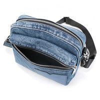 Denim Leder Trendy Taillen tasche Herren Schwarz Gürtel tasche Männlich Multifunktions Umhängetasche Reisetasche von GORFIA
