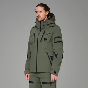 2025 professionnel OEM hommes extérieur imperméable hiver Snowboard vestes brodé Ski neige porter tenue avec sweats à capuche conception - Product Image 6