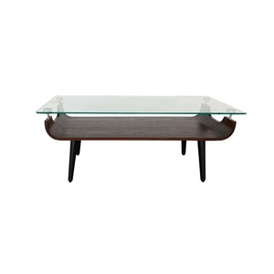 Meubles de salon de Style moderne, ensemble de café en verre Transparent et Table à thé ronde - Product Image 2