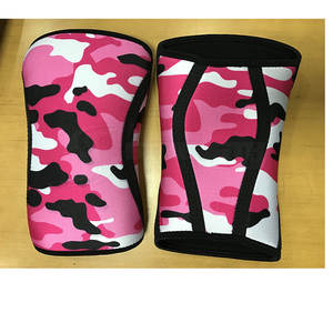 Mangas de rodilla gruesas antideslizantes suaves de alta calidad de neopreno personalizadas para levantamiento de pesas y uso en el gimnasio - Product Image 1