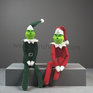 Venta al por mayor de fábrica, adornos navideños transfronterizos, <span class=keywords><strong>muñecos</strong></span> de elfo y <span class=keywords><strong>Grinch</strong></span> de peluche para decoraciones navideñas - Product Image 2