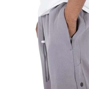 กางเกงวอร์มผ้าแคนวาสสำหรับผู้ชาย, กางเกงลำลองมีกระดุมด้านข้างระบายอากาศได้ดี - Product Image 4