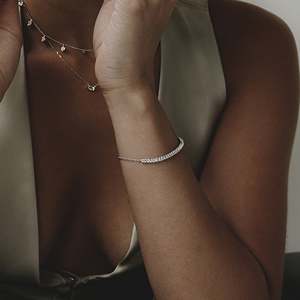 Bracelet tennis en diamant de laboratoire taille ronde en gros, or blanc 14 carats, clarté DEF VVS VS, 10 grammes, export direct OEM, personnalisé - Product Image 6