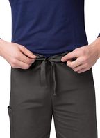 Ensemble de blouses et pantalons en jean pour hommes modernes, en tissu respirant facile d'entretien, design minimaliste, options personnalisables pour les professionnels de la santé et du laboratoire