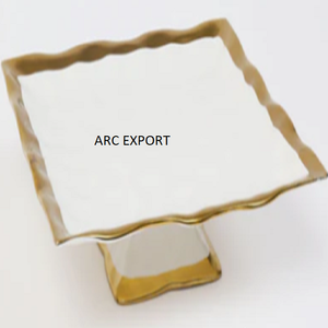 Bols de service de nourriture de forme personnalisée unique antique avec bordure en or Bols de décoration pour la maison et la cuisine à vendre - Product Image 4