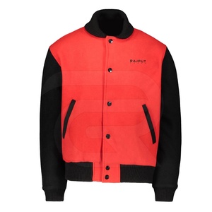 Chaqueta de béisbol de algodón con logotipo bordado personalizado al por mayor, chaqueta universitaria de lana para personalización, servicio de fábrica superventas - Product Image 3
