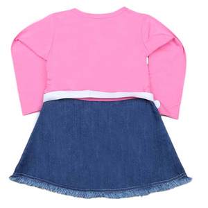 ชุดเดรสแขนยาวสำหรับเด็กผู้หญิง - สีชมพู - Product Image 4