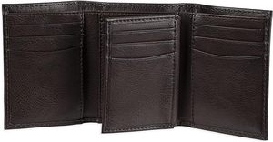 Portefeuilles de luxe vintage pour hommes, anti-RFID, avec décoration à lettres, fermeture ouverte, couleur personnalisable, grandes marques, vente en gros - Product Image 2