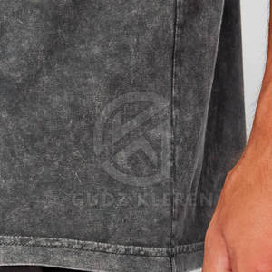 เสื้อยืดผู้ชายแบบสวมหัวผ้าฝ้ายซักกรดแบบปรับแต่งได้เสื้อยืดผู้ชาย - Product Image 4