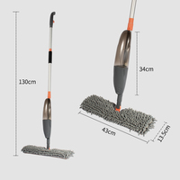 Kit de serpillière à pulvérisation en microfibre HOLAMOPA 3 en 1 avec raclette pour fenêtres et tampon en chenille pour le nettoyage des sols en bois dur, stratifiés et carrelés