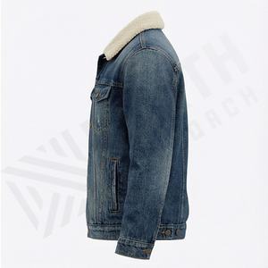 Service OEM haut de gamme, dernier design, vente en gros, jeans pour femmes en denim uni, manches à un seul bouton, lavés, automne, vente chaude, mode - Product Image 3