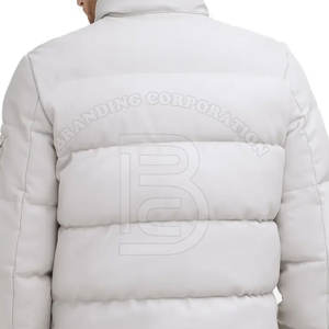 Veste à bulles en duvet à col montant personnalisée de haute qualité pour hommes pour l'hiver quantité minimale de commande bas de poche décorative pour l'extérieur - Product Image 2