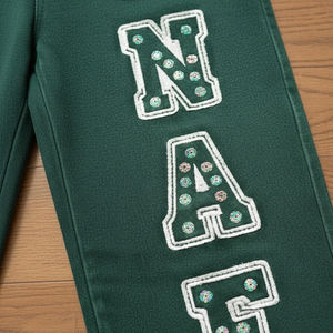 Chándal de Pedrería para Hombre Transpirable de Bajo Precio, Chándal de Pedrería con Logotipo Personalizado, Chándales de Pedrería Oversize con Lavado Ácido para Hombre - Product Image 5