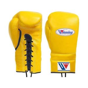Ensemble de boxe et d'entraînement en cuir véritable OEM ODM, ensemble d'entraînement jaune personnalisé Winning, équipement de boxe professionnel de nouvelle conception - Product Image 2