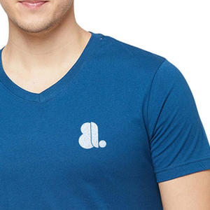 Camiseta de Cuello en V para Hombre, Color Sólido, Lisa, Manga Corta, Camisetas de Cuello en V para Hombre al por Mayor, Manga Corta, 100% Algodón, Lisa - Product Image 4