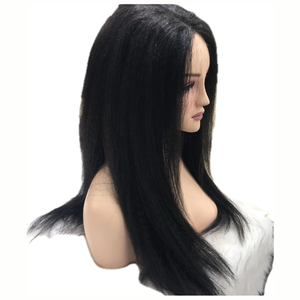 Vente en gros de perruque de fermeture de cheveux 100% humains Remy Kinky Styles Variété d'options de couleur brute du Vietnam - Product Image 1
