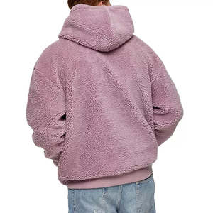 Top Trending Breathable <b>Men's</b> Customized <b>Sherpa</b> Fluffy Fleece <b>Hoodies</b>, Heavyweight Thick Fur Pullover <b>Hoodies</b> Wholesale - Product Image 2