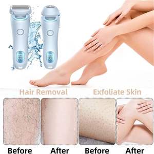 เครื่องโกนขนไฟฟ้าสำหรับผู้หญิง ใบมีดคู่ IPX7 กำจัดขนได้สำหรับขา ใบหน้า บริเวณบิกินี่ ล้างทำความสะอาดได้ สำหรับ RV - Product Image 5