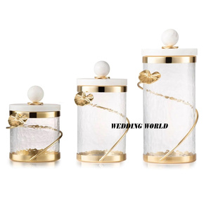 Servidor de Nueces con Acabado Dorado Mate, Frasco para Dulces Hecho a Mano de Calidad Superior, Frasco Redondo de Metal Elegante para Frutos Secos - Product Image 6