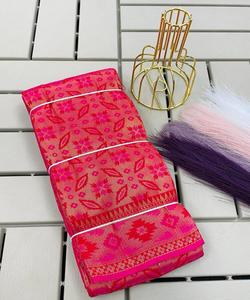 ส่าหรีผ้าไหมหรูหราสำหรับงานแต่งงานงานปักหนาและลุคแฟนซีแสนสวยสำหรับผู้หญิง - Product Image 1