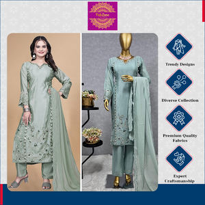 Hermoso diseño de lujo, ropa India pakistaní, nueva colección tradicional, pantalón Kurti largo de 3 piezas con Dupatta para mujer - Product Image 2