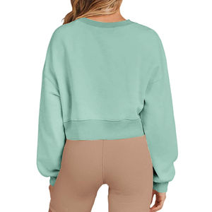 Sweats à capuche décontractés pour femmes de la meilleure qualité Polyester/coton tricoté en gros à col rond fabriqué au Pakistan - Product Image 5