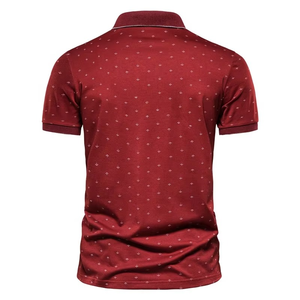 Camiseta de golf Premium para hombre, 100% algodón tejido, patrón sólido, logotipos bordados personalizados de talla grande para Polos - Product Image 5