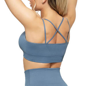 New Fashion Women Sports <b>Bra</b> High Quality Comfort and Style Customizable Medium Support Breathable Front Logo <b>Removable</b> Pads - Product Image 2