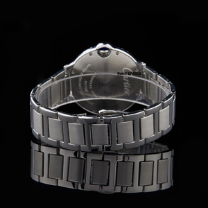 Montre de luxe sertie de diamants en moissanite, bracelet en acier inoxydable, cadran à chiffres romains - Product Image 3