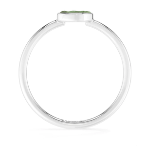 Anillo Apilable de Plata de Ley 925 con Zirconia en Engaste de Bisel, Forma Irregular, Cabujón Natural, Elegante, Moderno y de Moda para Boda - Product Image 4