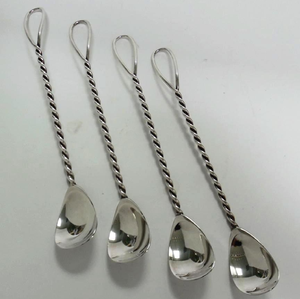Ensemble parfait de cuillères à glace torsadées en acier inoxydable pour mélanger des boissons élégantes et fonctionnelles disponibles au prix de gros - Product Image 2