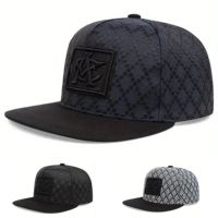 Casquette de baseball tendance style européen et américain pour l'extérieur, avec patch lettre CA brodé, visière plate, motif écossais, style Hip Hop - Vente en gros de produits sportifs
