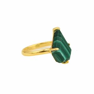 RJR00151 Bague de fiançailles en argent sterling 925 pour femme, bague de mariage en malachite naturelle 9x15mm, qualité d'exportation - Product Image 6