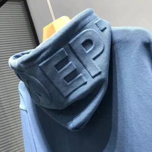 Sweat-shirts de sport pour hommes de haute qualité, personnalisés, gaufrés, couleur unie, mode d'hiver - Product Image 3