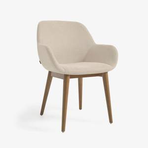 Rura Modern Dining <b>Chair</b> Made of Solid Teak Wood Frame with Foam <b>Cushion</b> and Soft Fabric for Indoor and Outdoor Dining Use. - Product Image 6