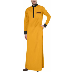 Túnica Tradicional Musulmana de Alta Calidad para Hombre, Estilo Dubái, Jubbah Árabe Islámica, Venta al Por Mayor, Personalizable, con Bolsillos - Product Image 5